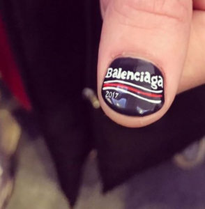 nail art logo balenciaga