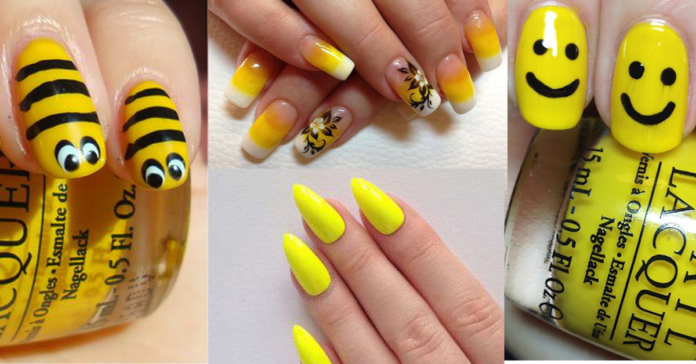 nail art gialla