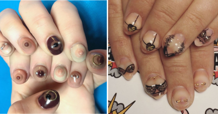 nail art nipples