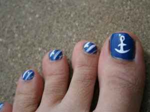 nail art estate_nautical piedi