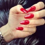 nail art_autunno_rosse arrotondate