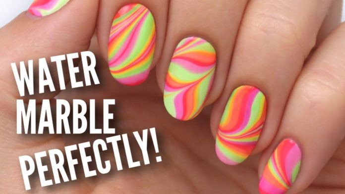 watermarble nails