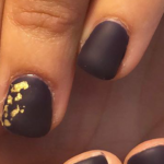 nail art effetto tartarugato_gold flecked